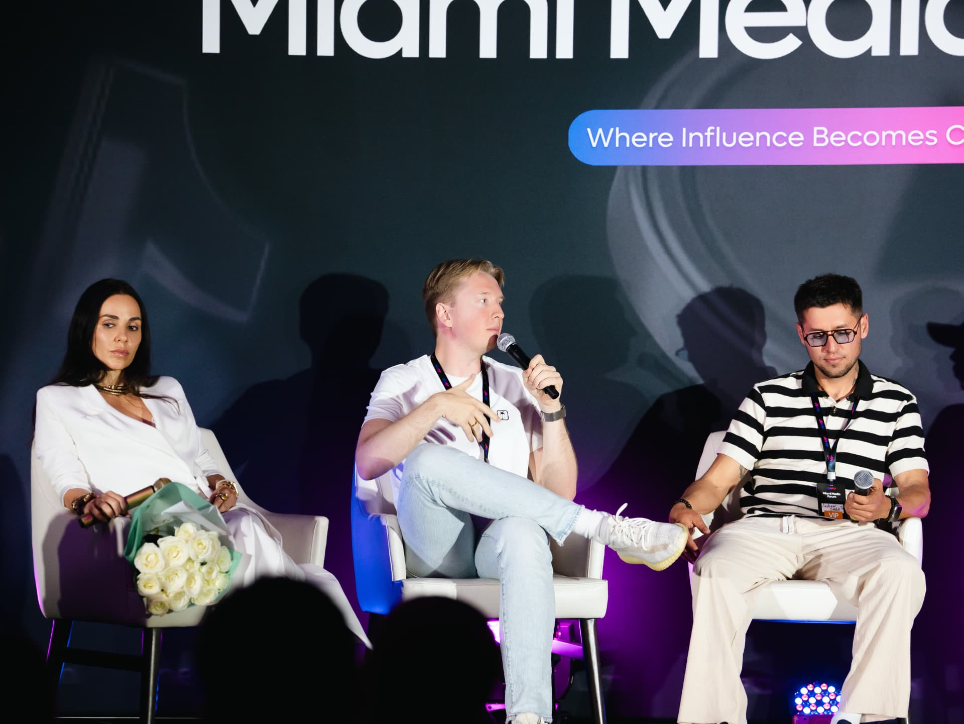 Три спикера на панели Miami Media Forum